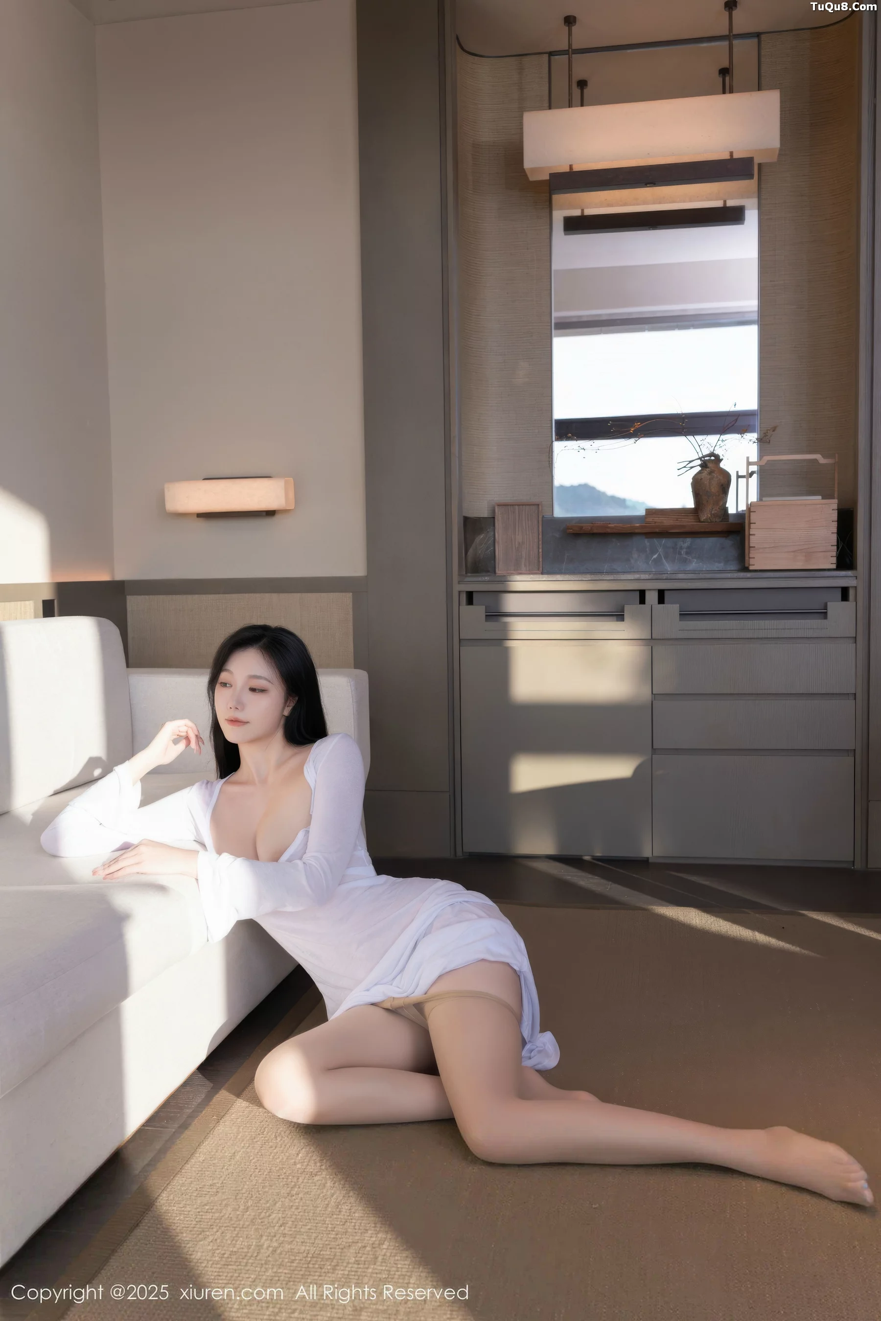 秀人集.com_[XiuRen秀人网]No.10747_模特安然anran性感白色连衣长裙配超薄肉色秀曼妙身姿诱惑写真80P