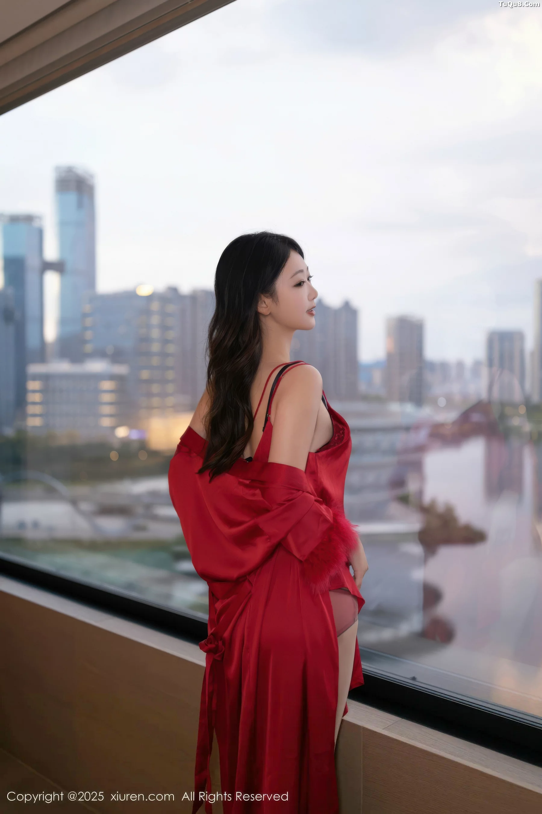 秀人集.com_[XiuRen秀人网]No.10768_模特唐安琪私房性感红色睡衣配超薄肉丝秀曼妙身姿撩人诱惑写真70P