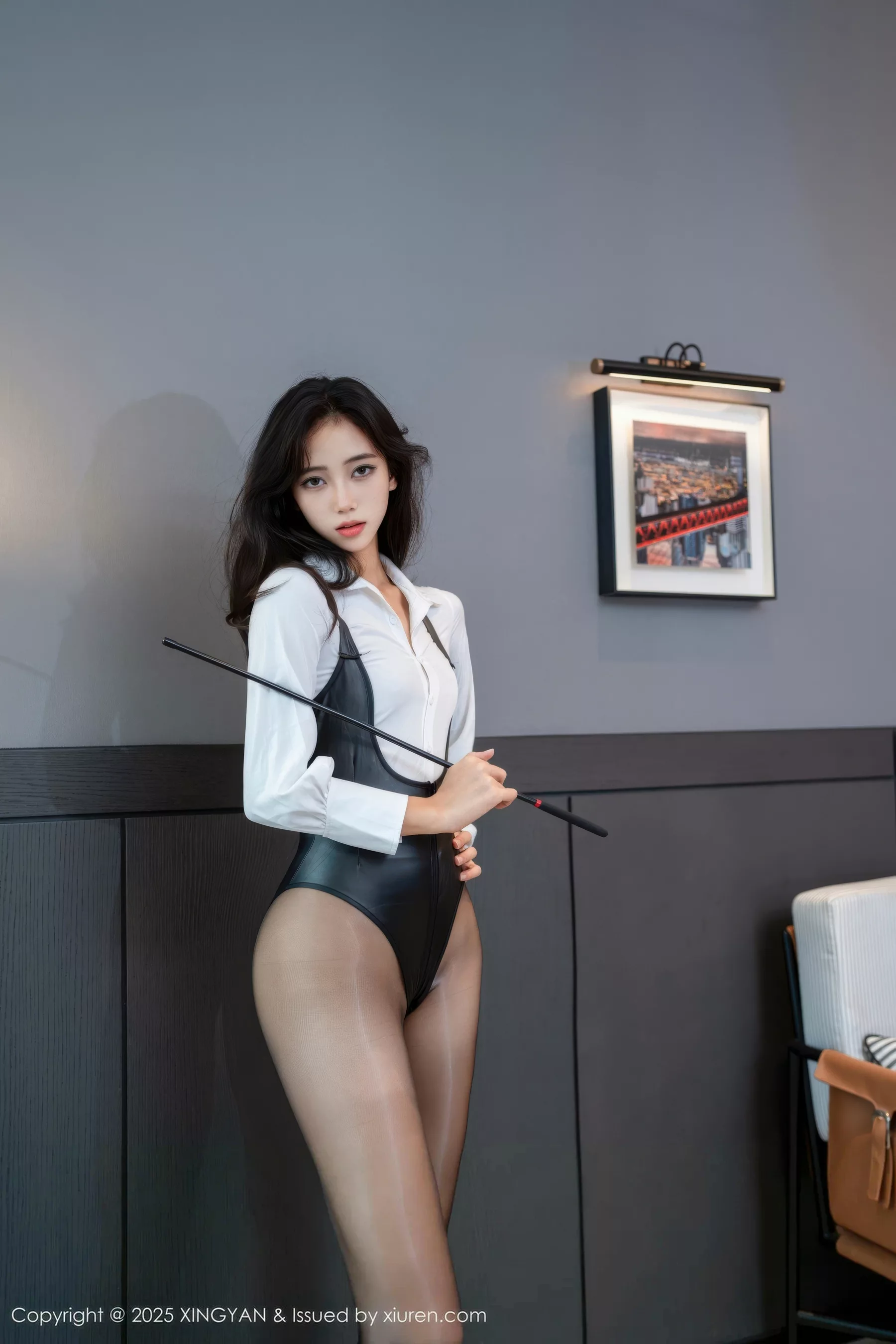 秀人集.com_[XINGYAN星颜社]VOL.400_模特时安安性感白衬衫配连体衣露超薄黑色秀柔美身材诱惑写真71P