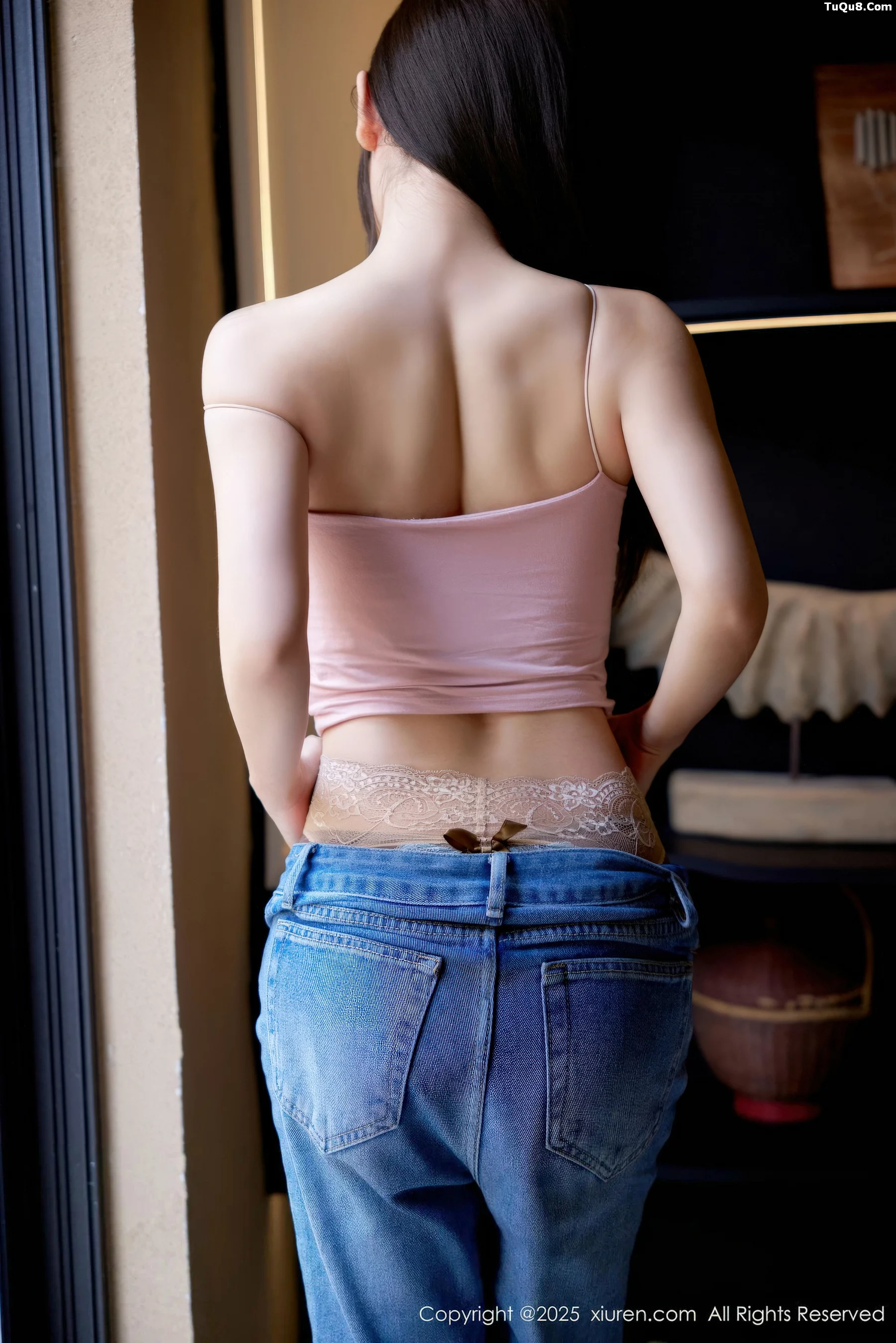 秀人集.com_[XiuRen秀人网]No.10983_模特尹甜甜sunny性感粉色上衣配蓝色牛仔裤秀完美身材诱惑写真83P